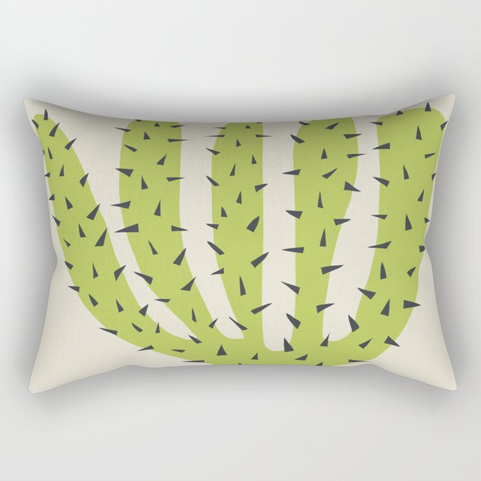 Matisse Inspired Light Green Shape Rectangular Pillow Gallery Image 1
