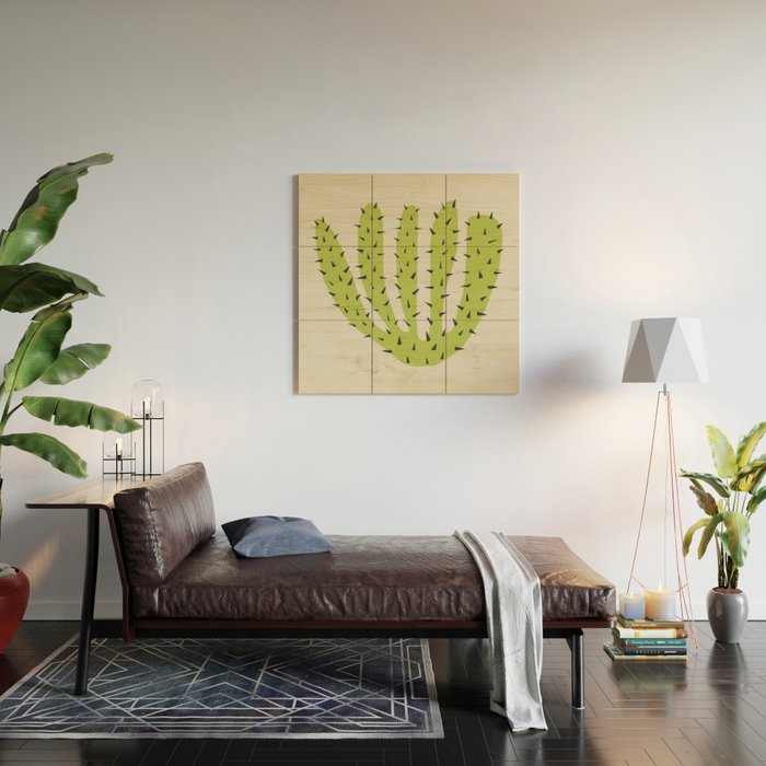 Matisse Inspired Light Green Shape Wood Wall Art Gallery Image 2