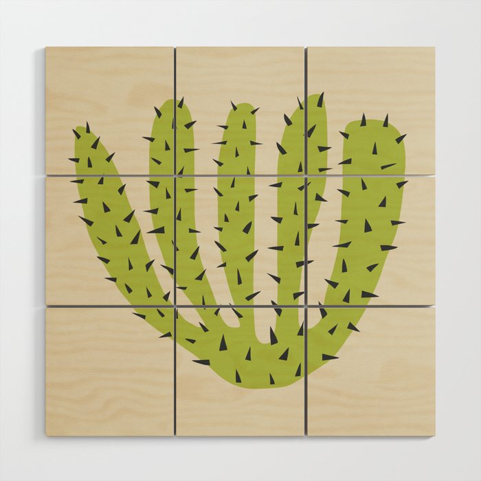Matisse Inspired Light Green Shape Wood Wall Art Gallery Image 1