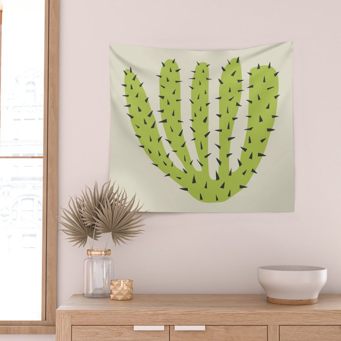 Matisse Inspired Light Green Shape Wall Tapestry Gallery Image 2