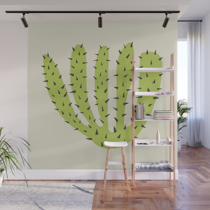 Matisse Inspired Light Green Shape Wall Mural Gallery Image 1