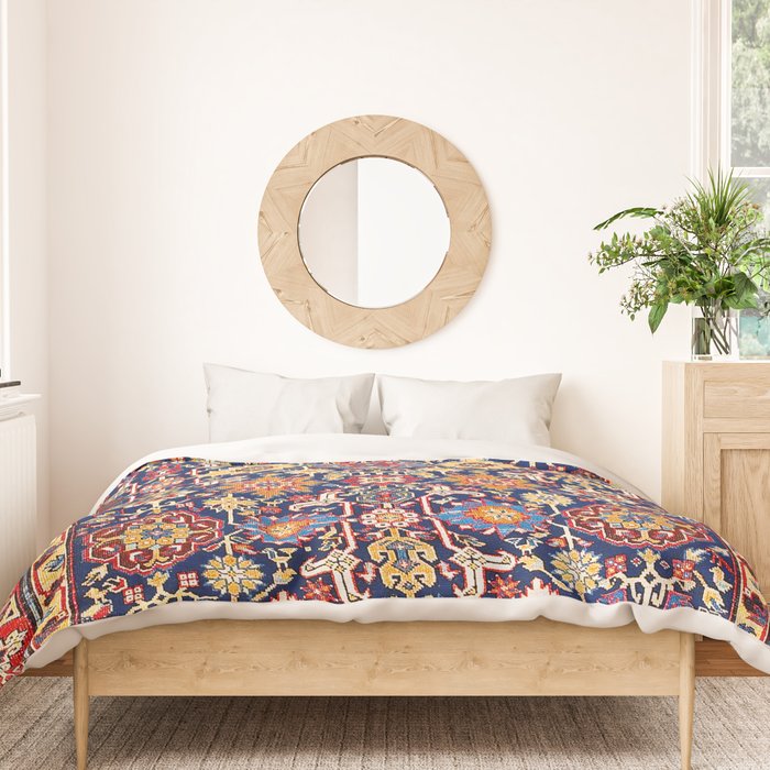 Afshan Shirvan Kelleh East Caucasus Rug Print Duvet Cover Gallery Image 3