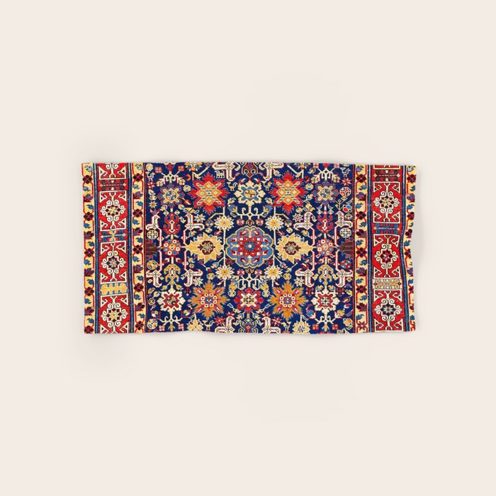 Afshan Shirvan Kelleh East Caucasus Rug Print Bath Towel Gallery Image 1