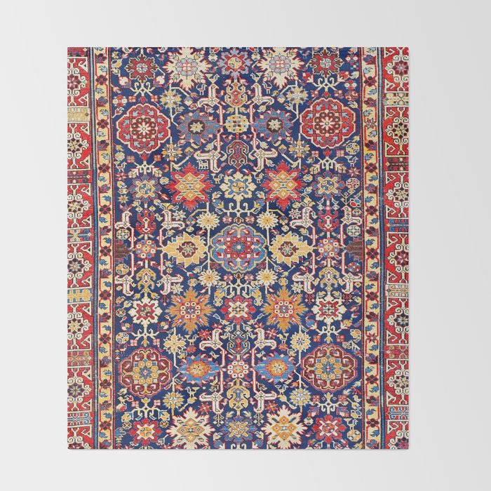 Afshan Shirvan Kelleh East Caucasus Rug Print Throw Blanket Gallery Image 2