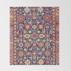 Afshan Shirvan Kelleh East Caucasus Rug Print Throw Blanket Gallery Image 2