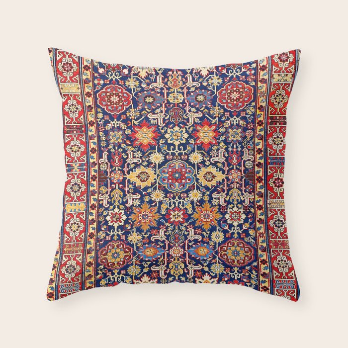 Afshan Shirvan Kelleh East Caucasus Rug Print Throw Pillow Gallery Image 6