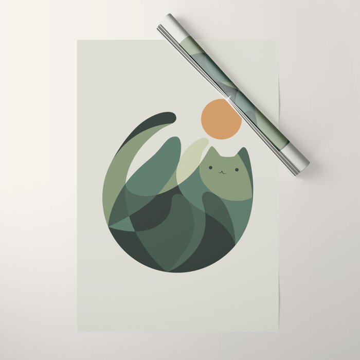 Cat Landscape 121 Wrapping Paper Gallery Image 1