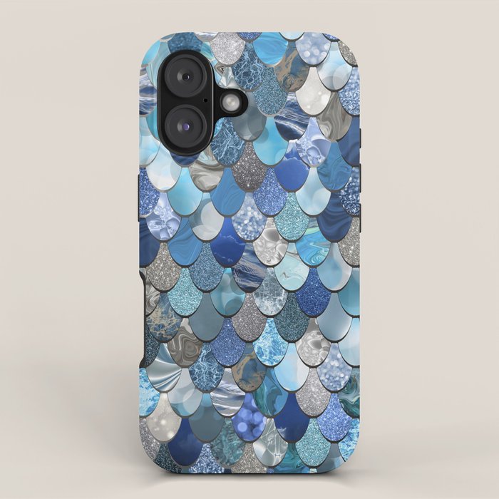 Mermaid Ocean Blue Pattern iPhone Case Gallery Image 1
