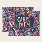 Carpe diem floral Placemat Gallery Image 1
