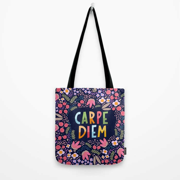 Carpe diem floral Tote Bag Gallery Image 2