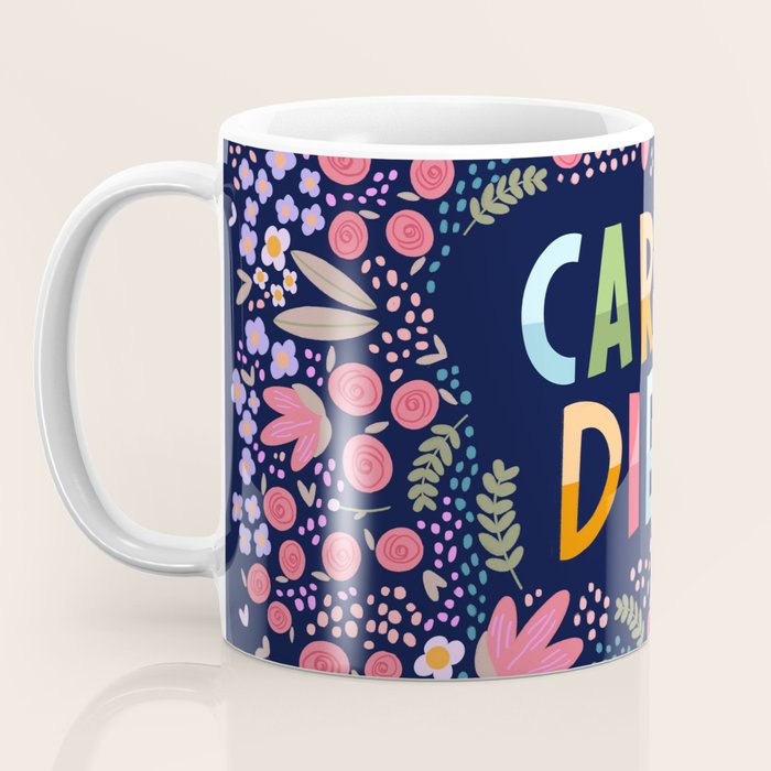 Carpe diem floral Coffee Mug Gallery Image 3