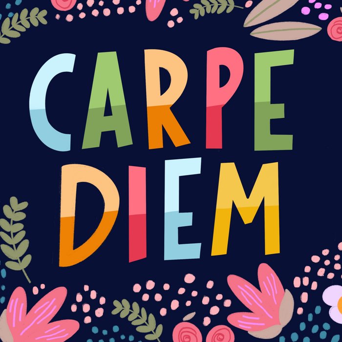 Carpe diem floral Coffee Mug Gallery Image 2