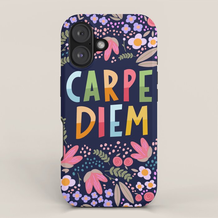 Carpe diem floral iPhone Case Gallery Image 1