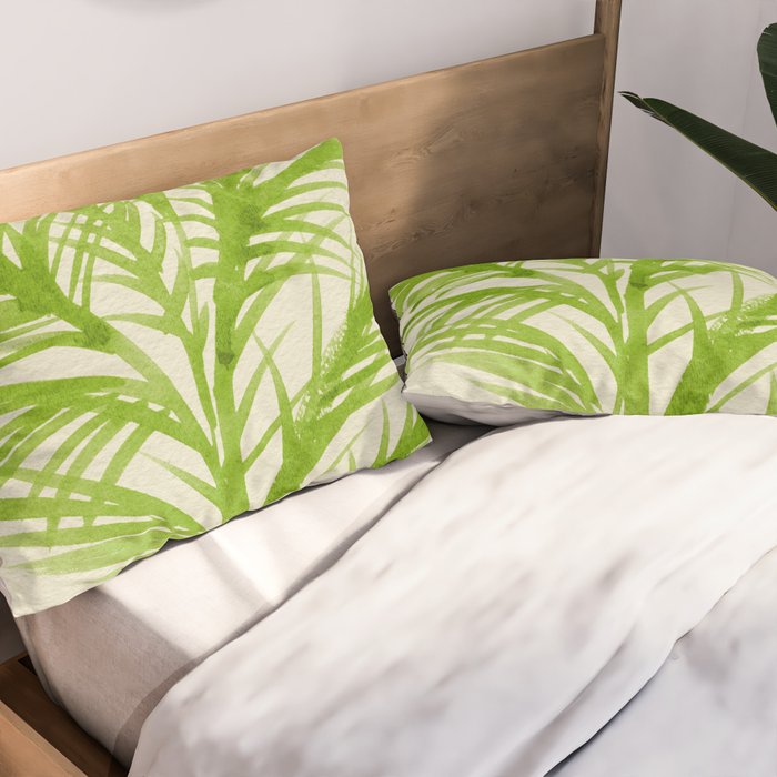 Lime Palms Pillow Sham Gallery Image 2