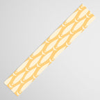Fish Stripe 6 Minimalist Mid Century Modern Fish Pattern in Yellow Buttercream Table Runner Gallery Image 3