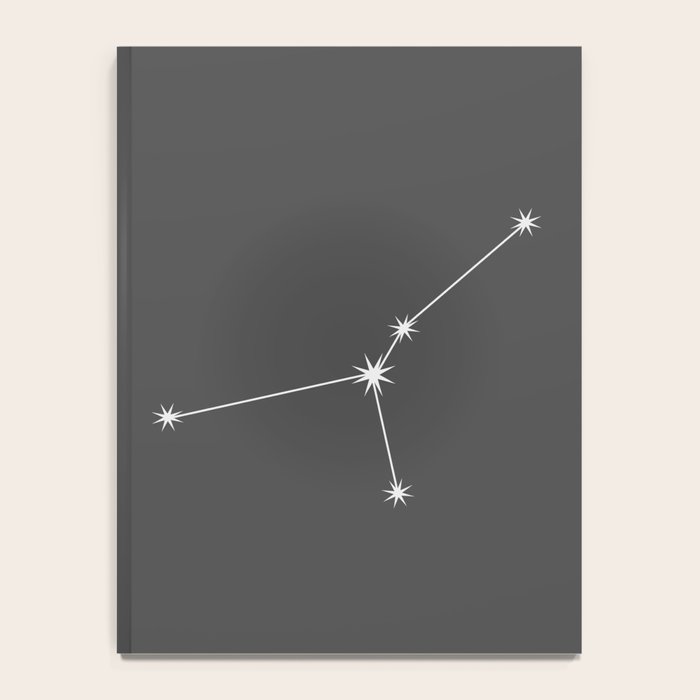 Cancer Zodiac Star Constellation Line Art Grey Notebook Gallery Image 4