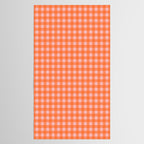 Gingham Check Pattern in Cheerful Orange and Pink Blush Tablecloth Gallery Image 2