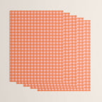 Gingham Check Pattern in Cheerful Orange and Pink Blush Wrapping Paper Gallery Image 3