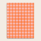 Gingham Check Pattern in Cheerful Orange and Pink Blush Notebook Gallery Image 4