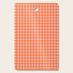 Gingham Check Pattern in Cheerful Orange and Pink Blush Cutting Board Gallery Image 1