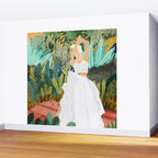 Forest Bride | Jungle Wedding Painting | Travel Solo | Blonde Woman Dancing Joy Wall Mural Gallery Image 2