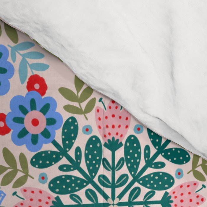 Scandinavian Folk Art Mandala  Comforter Gallery Image 4