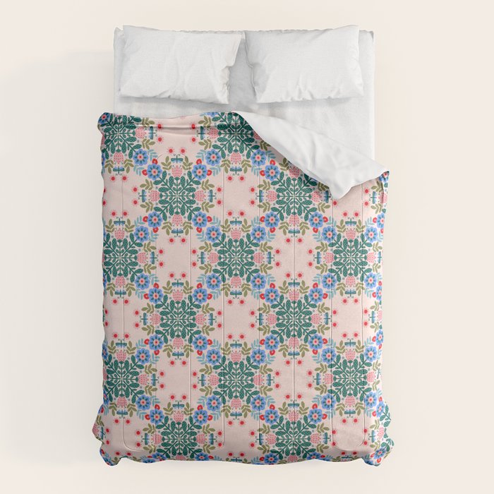 Scandinavian Folk Art Mandala  Comforter Gallery Image 1