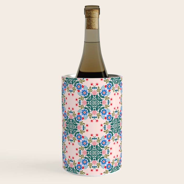 Scandinavian Folk Art Mandala  Wine Chiller Gallery Image 3