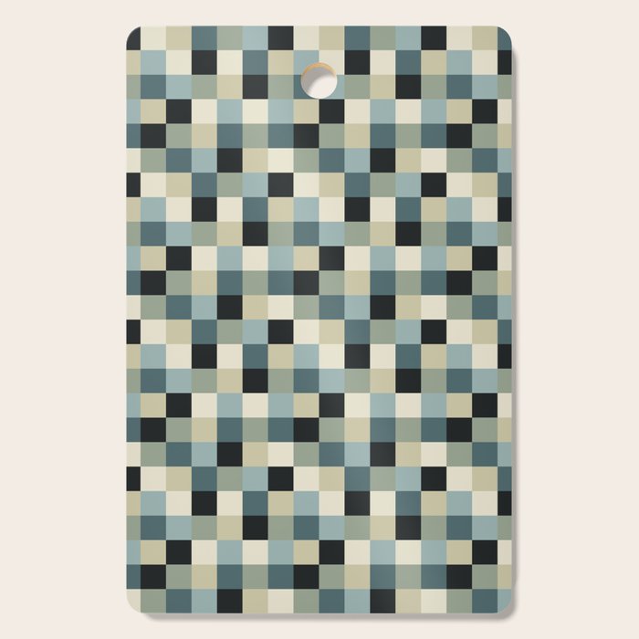 Bold Muted Checks Pattern - Small III Cutting Board Gallery Image 1