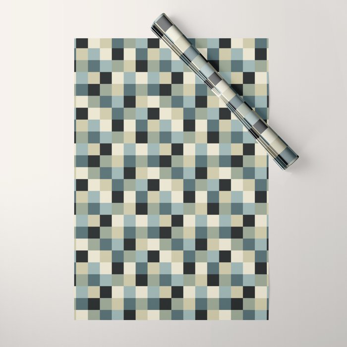 Bold Muted Checks Pattern - Small III Wrapping Paper Gallery Image 1