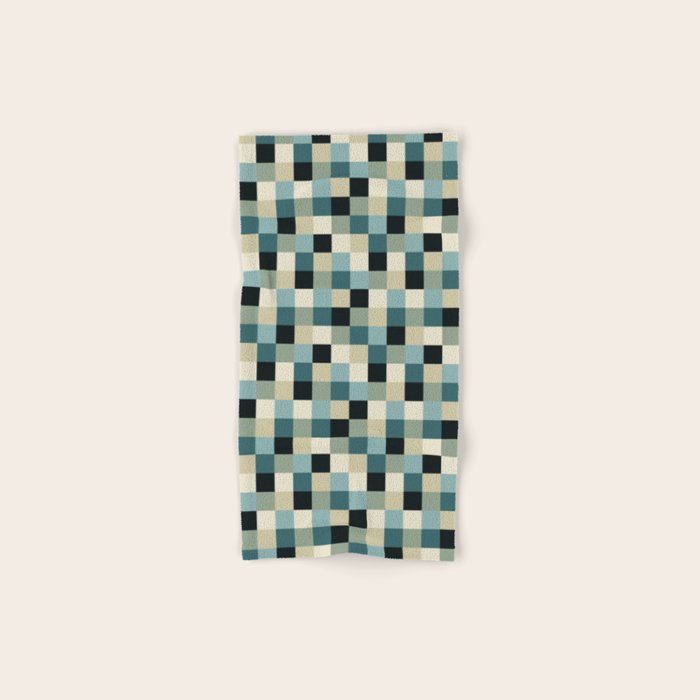 Bold Muted Checks Pattern - Small III Bath Towel Gallery Image 1