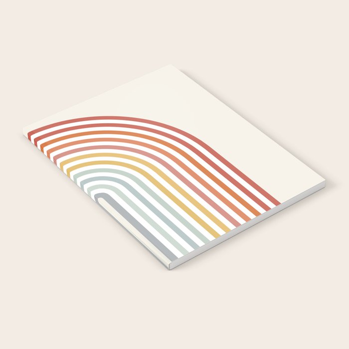 Minimalist colorful rainbow lines  Notebook Gallery Image 2