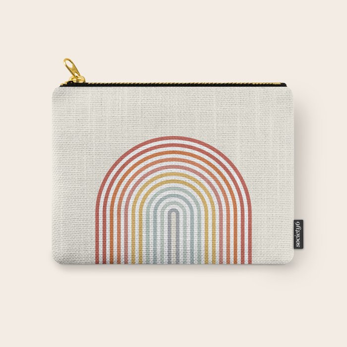 Minimalist colorful rainbow lines  Carry All Pouch Gallery Image 1