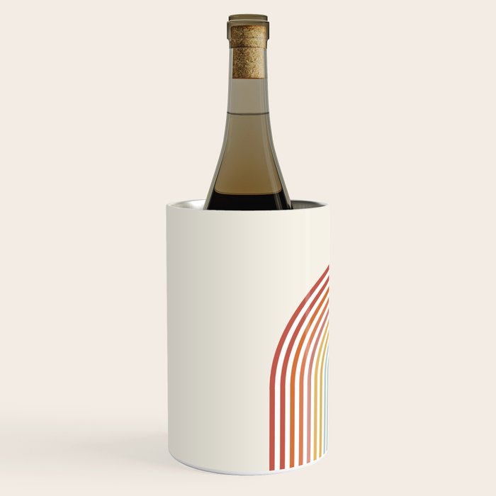 Minimalist colorful rainbow lines  Wine Chiller Gallery Image 2