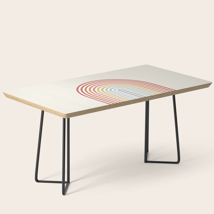 Minimalist colorful rainbow lines  Coffee Table Gallery Image 1