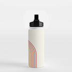 Minimalist colorful rainbow lines  Water Bottle Gallery Image 2