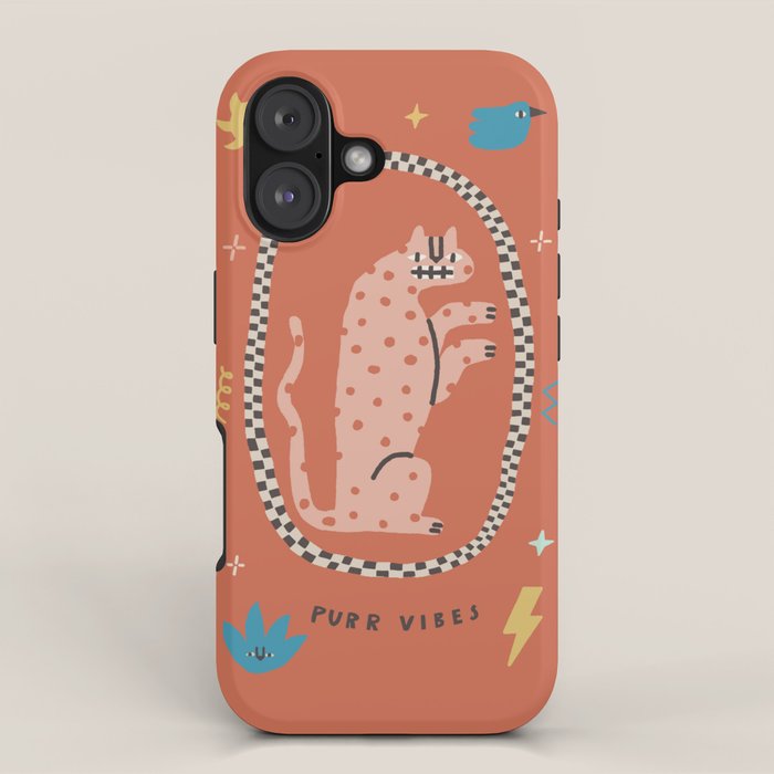Trippy tiger in red iPhone Case Gallery Image 1