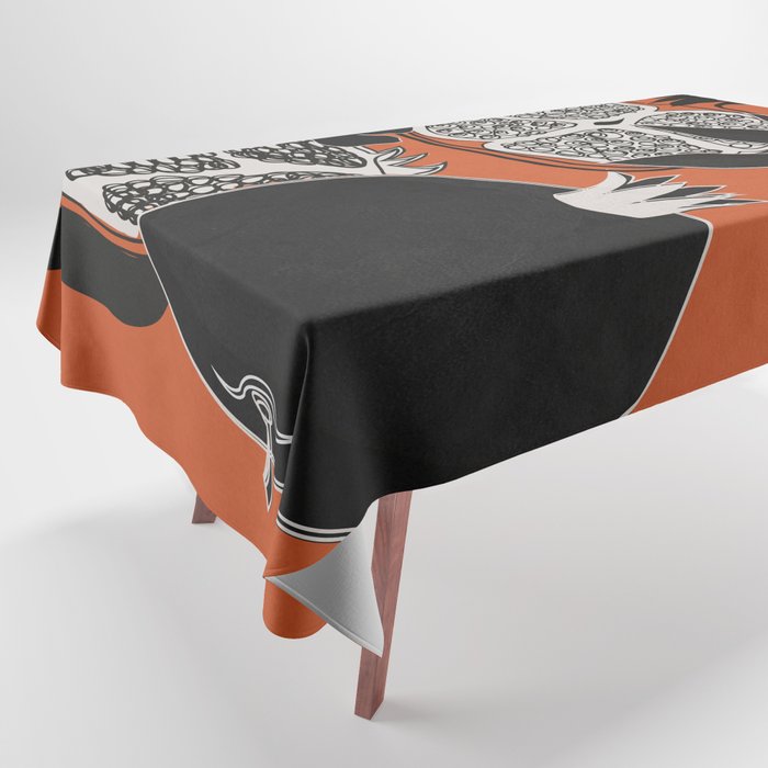 Line Art Pomegranates 2 Tablecloth Gallery Image 1
