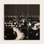 Los Angeles cityscape. L.A. Noir Wood Wall Art Gallery Image 1