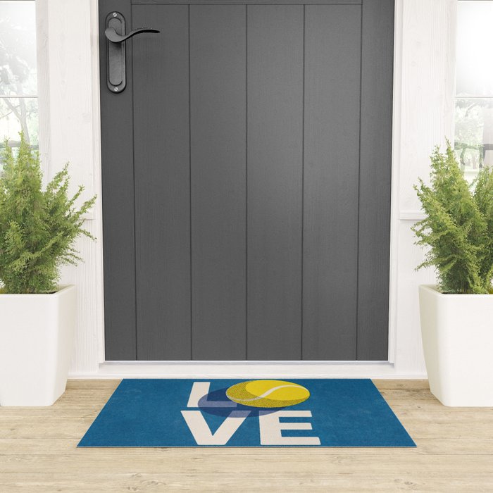 BALLS - Love Tennis - Hard Court Welcome Mat Gallery Image 3