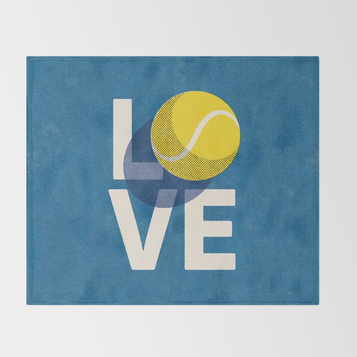 BALLS - Love Tennis - Hard Court Throw Blanket Gallery Image 2