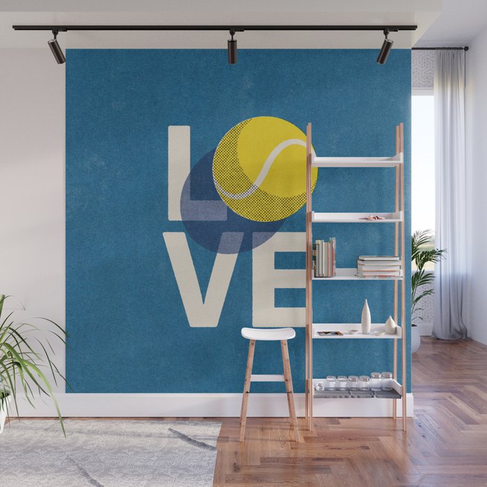 BALLS - Love Tennis - Hard Court Wall Mural Gallery Image 1