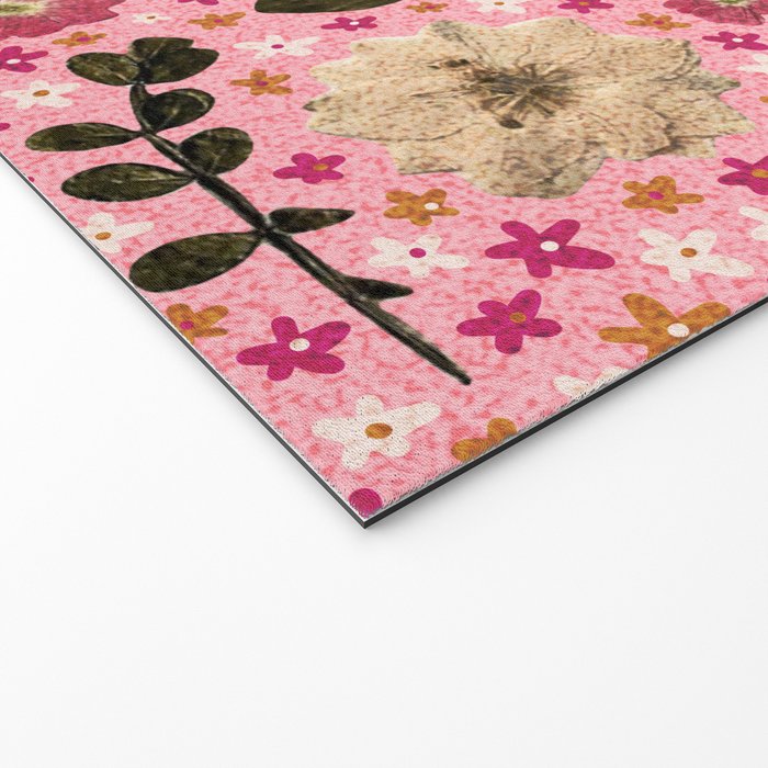 Dried Flower Print in Pink Welcome Mat Gallery Image 2