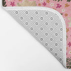 Dried Flower Print in Pink Bath Mat Gallery Image 2