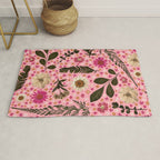 Dried Flower Print in Pink Rug Gallery Image 1