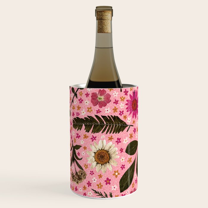 Dried Flower Print in Pink Wine Chiller Gallery Image 1
