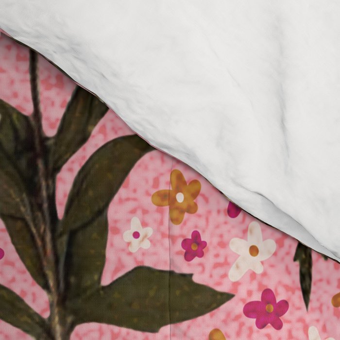 Dried Flower Print in Pink Comforter Gallery Image 4