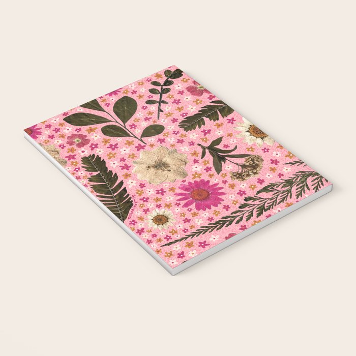 Dried Flower Print in Pink Notebook Gallery Image 3