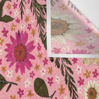 Dried Flower Print in Pink Wall Tapestry Gallery Image 3