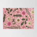 Dried Flower Print in Pink Rug Gallery Image 2